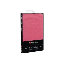 Verbatim Folio Case - Boîtier de protection pour tablette - rose chewing-gum (98104)_3